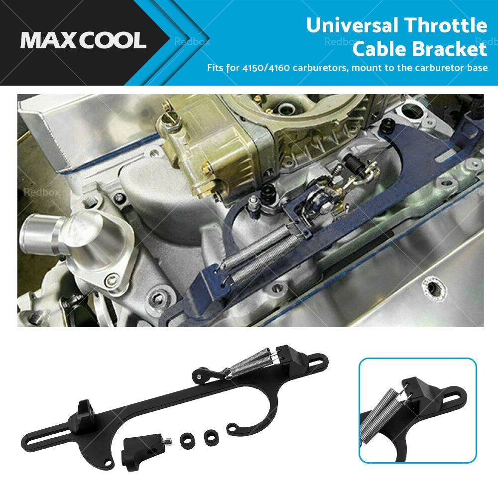 Throttle Cable Bracket Carburetor Billet Aluminum Black Fits For Carb 4150 4160-0
