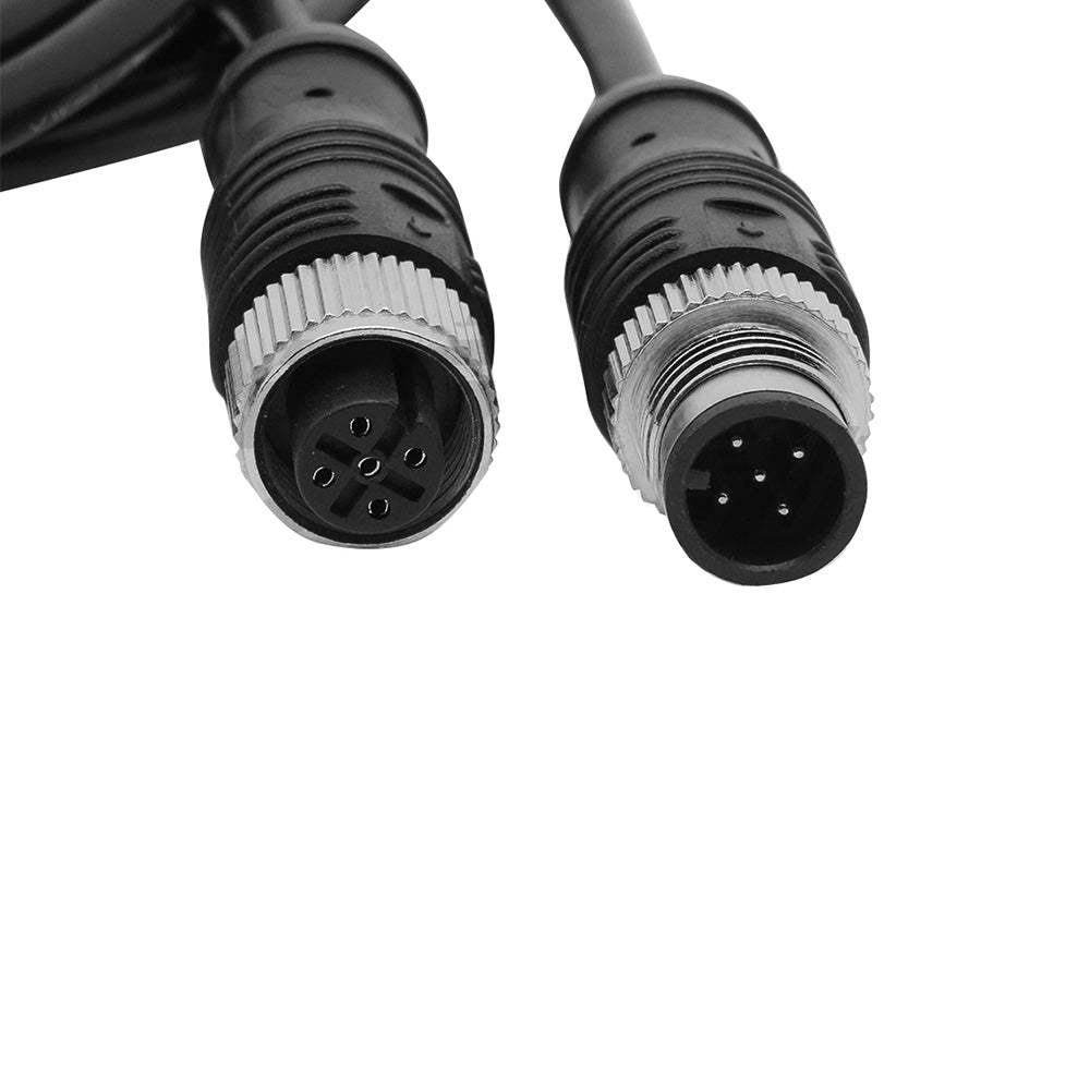 5-Core Black Female to Male Straight Head NMEA2000 Drop Cable 1m-2