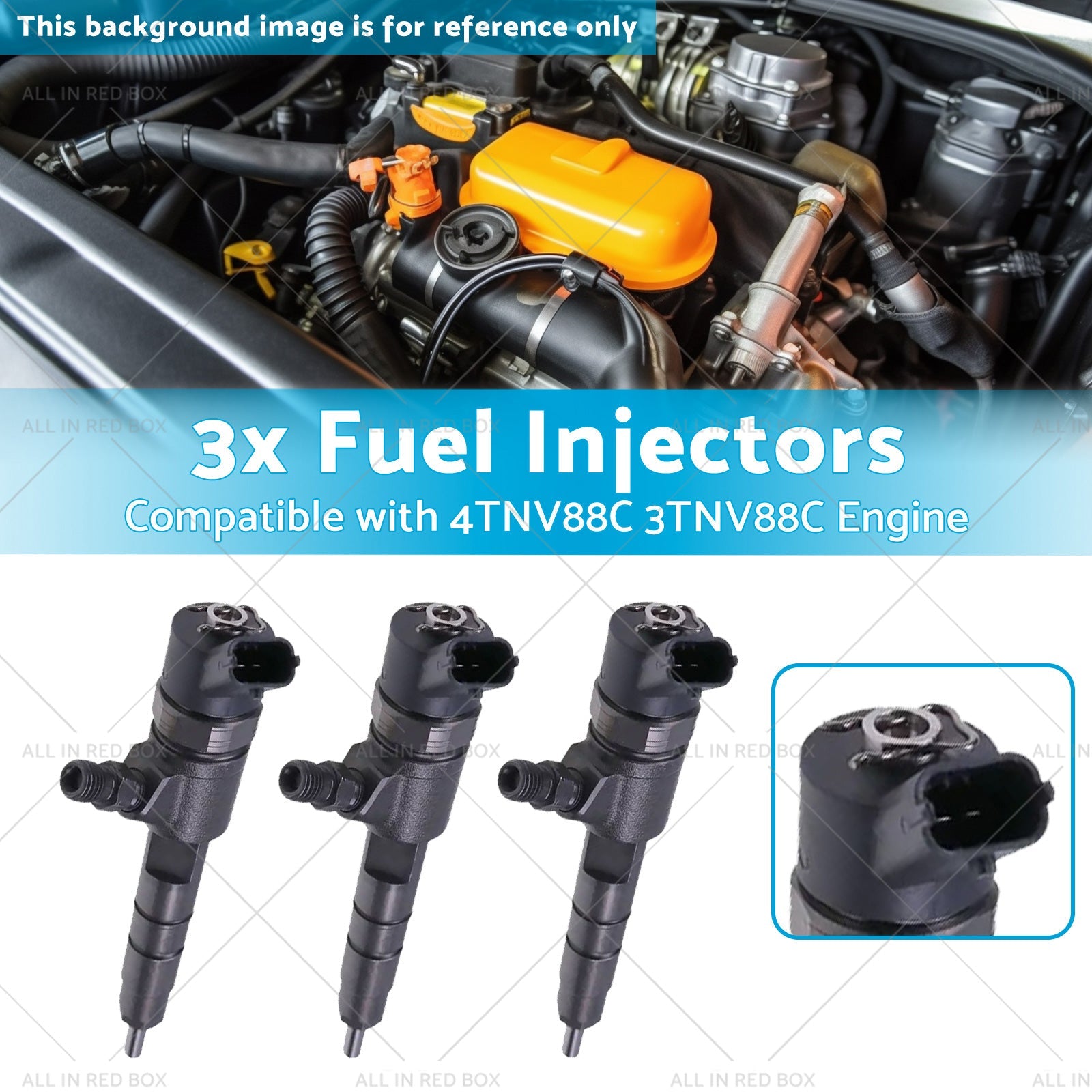 3x Fuel Injectors Suitable for 4TNV88C 3TNV88C Engine 129A00-53100 0445110463-2