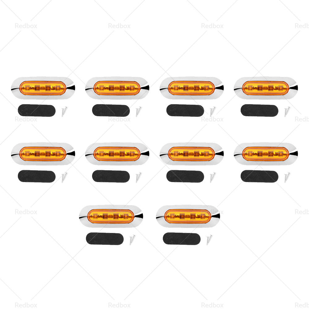 10x Clearance Light LED Side Marker Suitable For Truck Trailer Lorry Lamp Amber-2