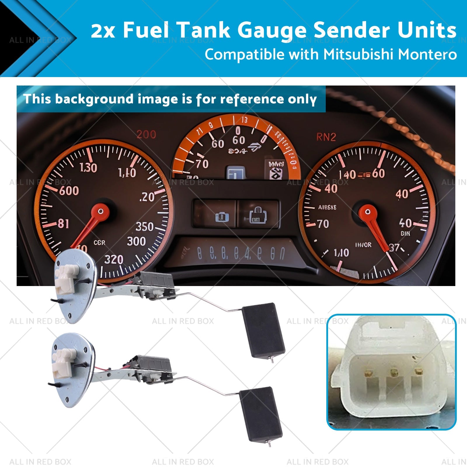 2x Fuel Tank Gauge Sender Units Suitable for Mitsubishi Montero Pajero V75 00-15-0