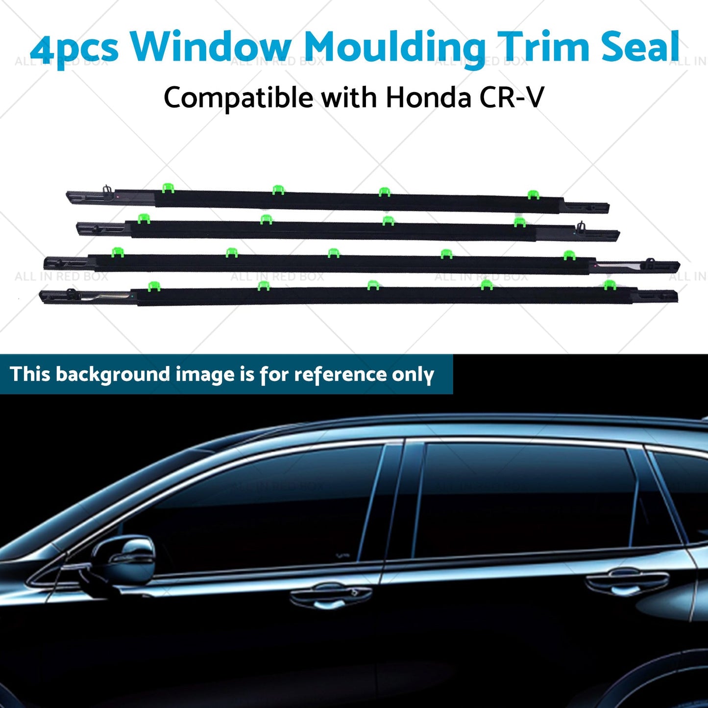 4pc Weatherstrip Door Belt Outer Suitable for Honda CR-V CRV SUV Facelift 12-17-4