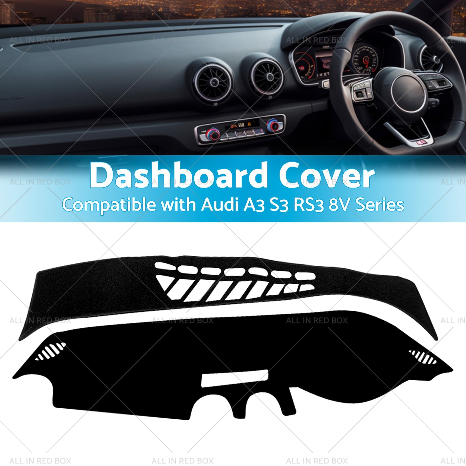 Dash Mat Non-Slip Suitablefor Audi A3 S3 RS3 8V Series 2013-2018 Dashboard Cover-2