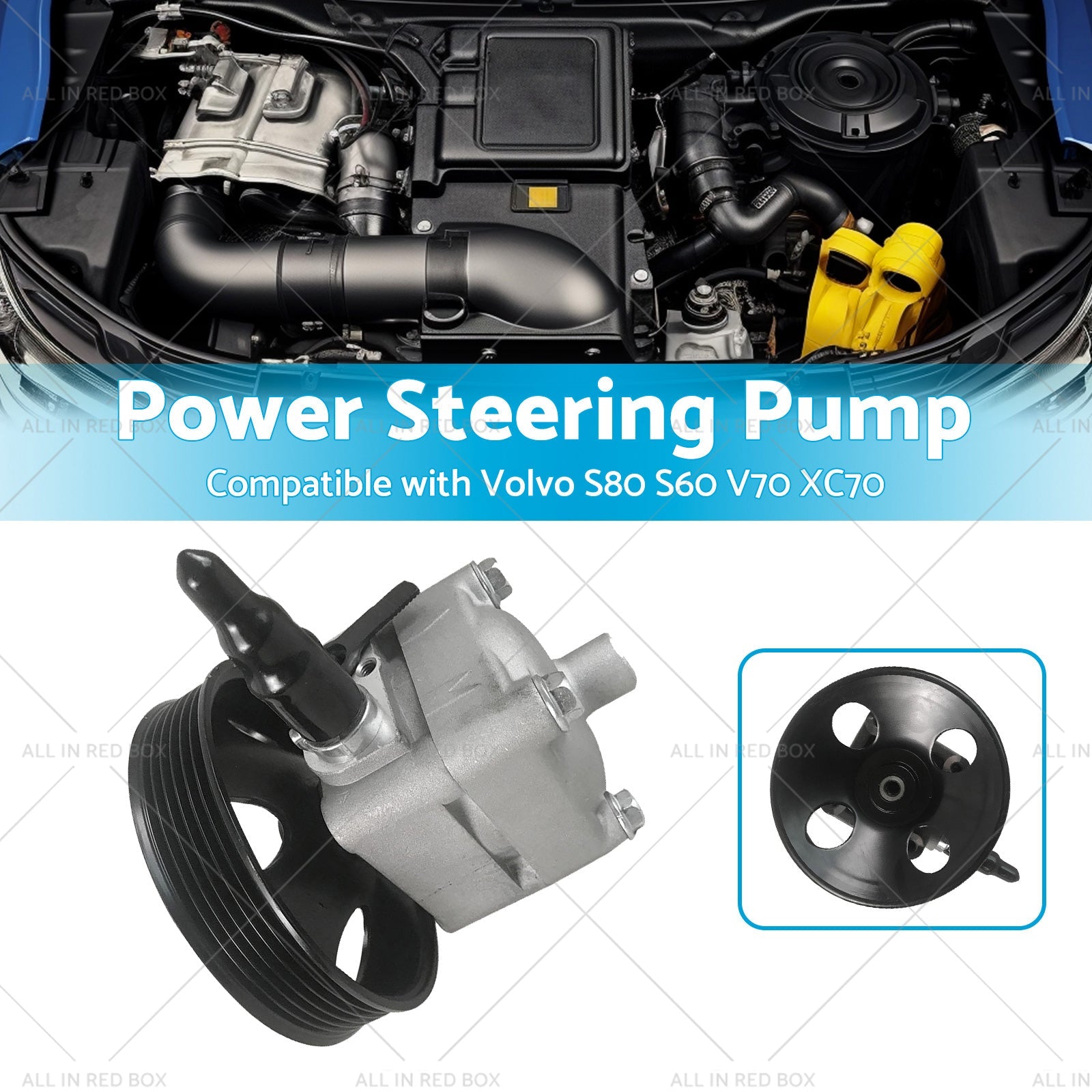 Power Steering Pump Suitable for Volvo XC70 XC90 S80 S60 V70 D5 30741790-2