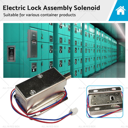 Round Electronic Solenoid Latch Lock 12V 0. 6A Electric Release Assembly Catch-0