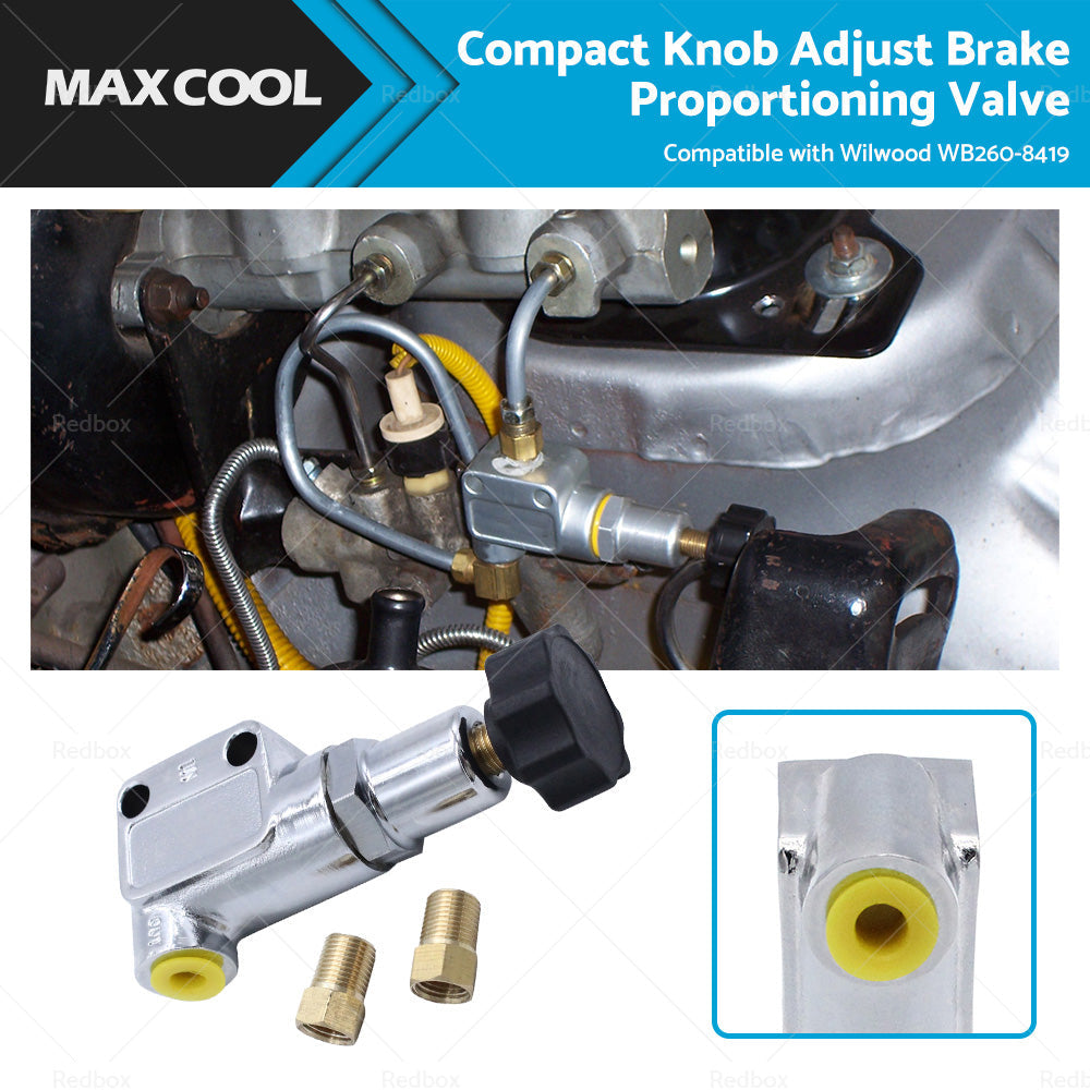 Compact Knob Adjust Brake Proportioning Valve Suitable For Wilwood WB260-8419-0