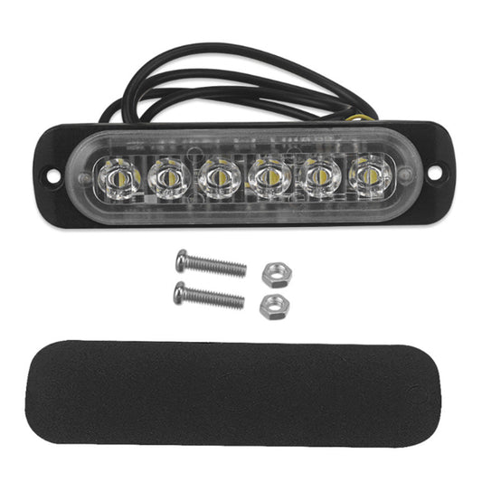 10 Pcs Amber Recovery Strobe 6 LED Lights Orange Grill Breakdown Flashing Beacon-1