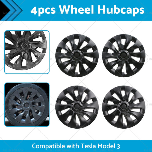 Suitable For Tesla Model 3 Wheel Cover Caps 18 Inch Rim Hubcap Hub Cap Set of 4-0