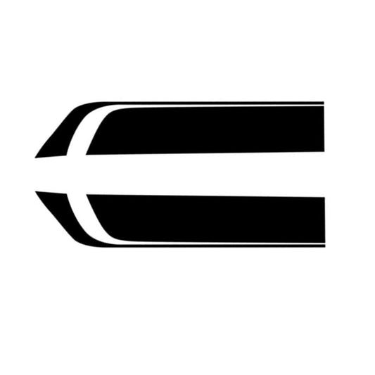 2x Wide Black Racing Car Hood Stripe Decals Vinyl Bonnet Stickers Suitable For Universal Cars-0
