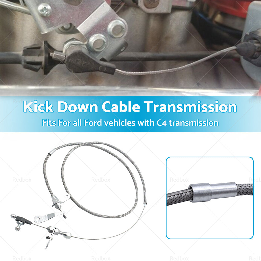 Stainless Kick Down Cable Transmission Kickdown Trans C-4 Deten Fits For Ford C4-2
