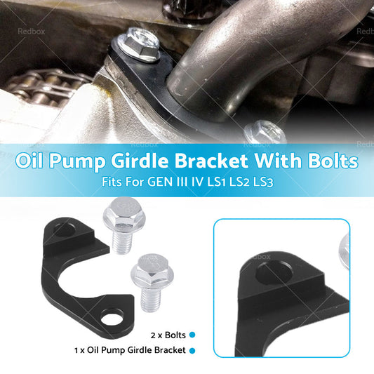 LS Billet Oil Pump Pickup Tube Girdle Brace Hold Down For GEN III IV LS1 LS2 LS3-0