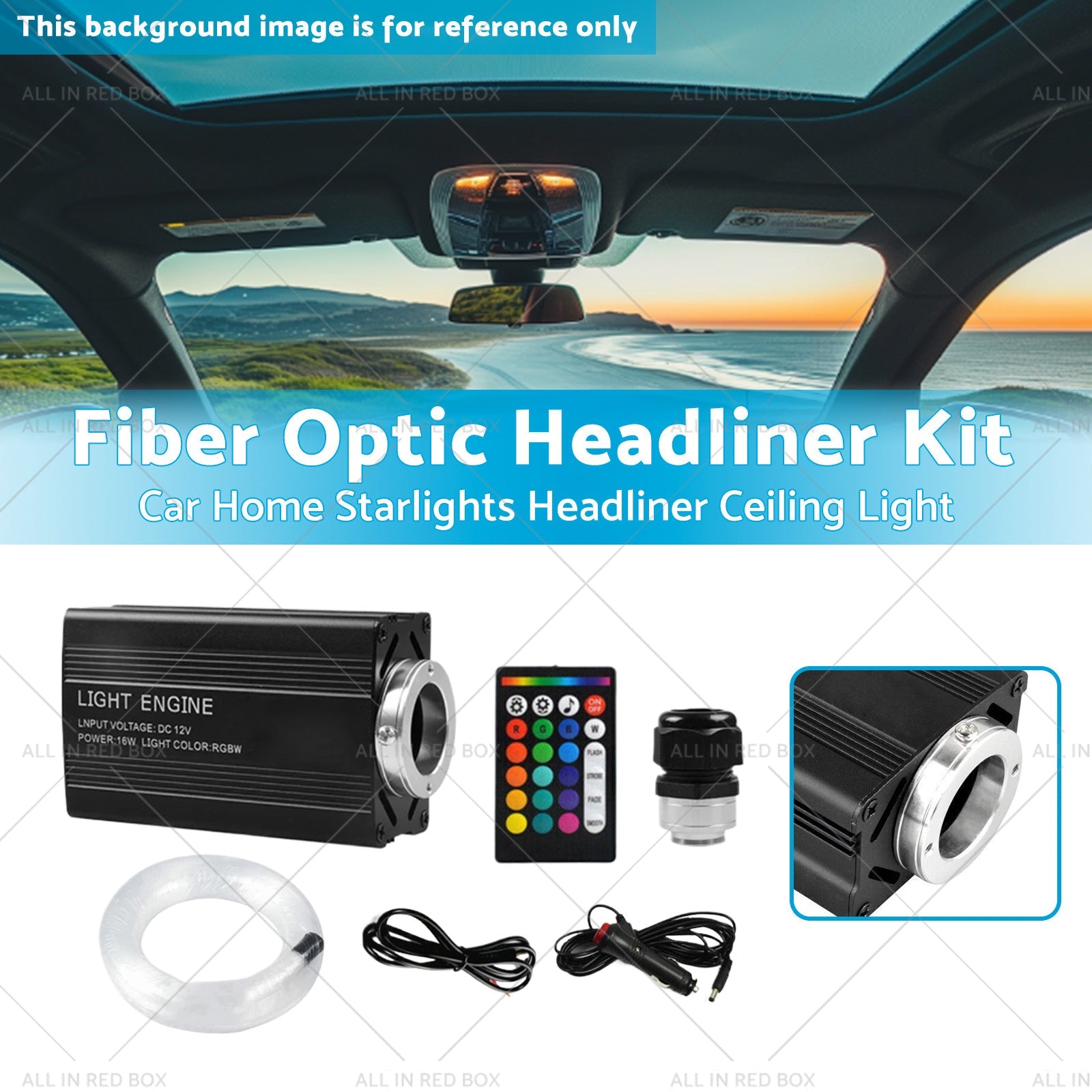 500PCS LED Fiber Optic Kit Car Home Starlights Headliner Ceiling Light w or Remote-2
