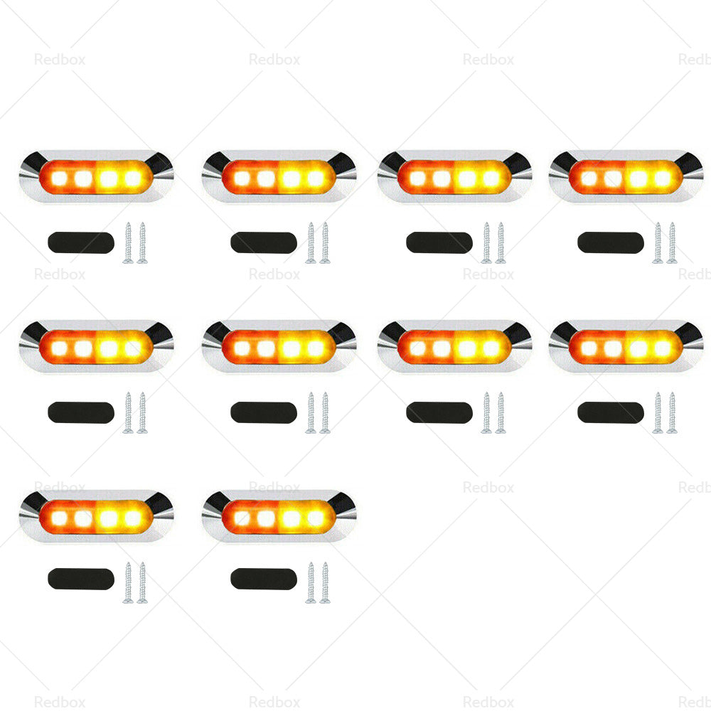 10x Amber Red Clearance Lights Side Marker  Suitable For Truck Trailer Caravan-2