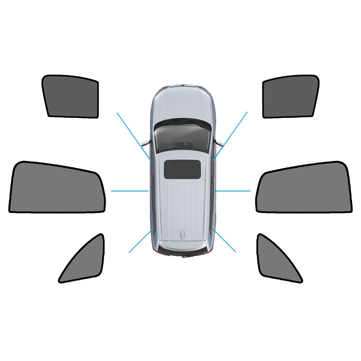 Window Sun Shades Magnetic Mesh Accessories Suitable for Mercedes-Benz GLA 20-On-0