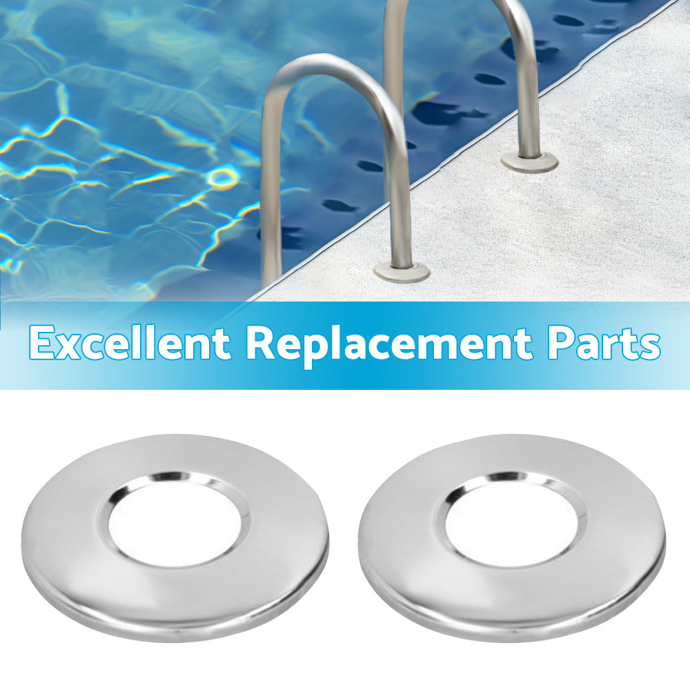 Ladder Accessories 2Pcs Stainless Steel Bumpers Escutcheon Handrail Pool Covers-2