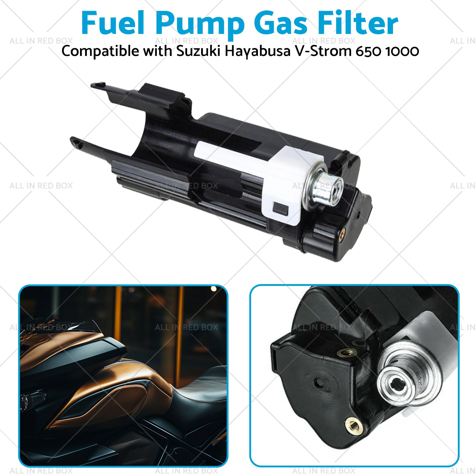 1x Fuel Pump Gas Filter Suitable for Suzuki Hayabusa V-Strom 650 1000 2002-2012-3