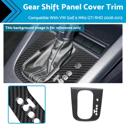 Carbon Gear Shift Panel Cover Trim Suitable For VW Golf 6 MK6 GTI RHD 2008-2013-0