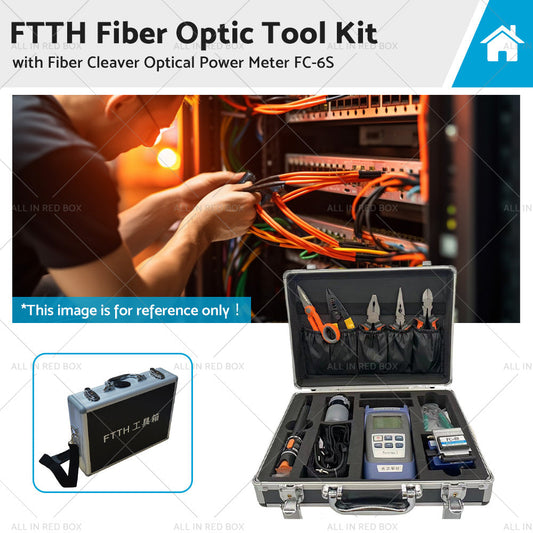 FTTH Fiber Optic Tool Kit with Fiber Cleaver Optical Power Meter FC-6S-0
