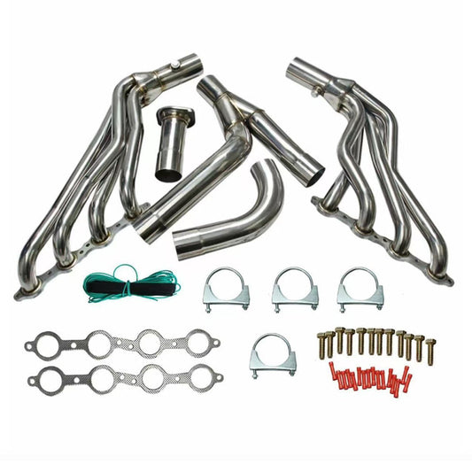 2x Exhaust Header Y-Pipe Suitable For Chevy Silverado Sierra 1999–2006 4.8L 5.3L-0