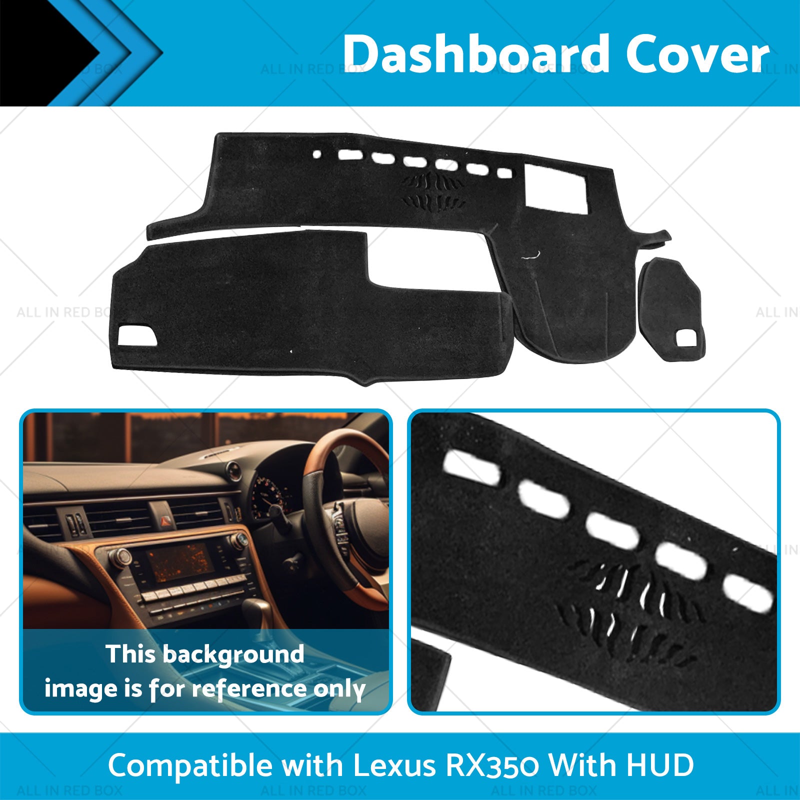 Non-Slip Dash Mat Suitable For Lexus RX RX350 2016-2020 With HUD Dashboard Cover-2