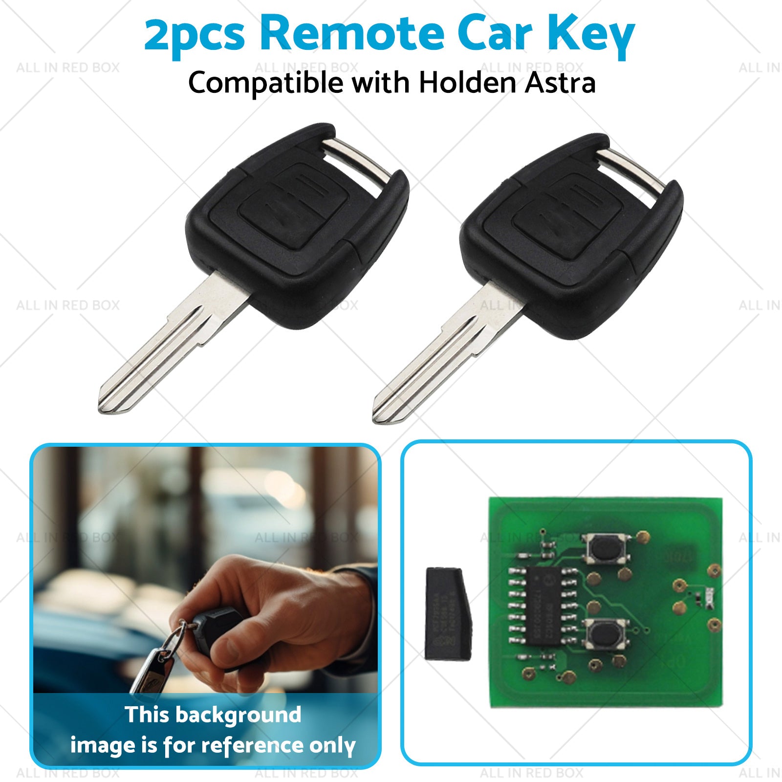2x Complete Remote Key Suitable for Holden Astra TS 98-04 433mhz ID40 2 Buttons-4