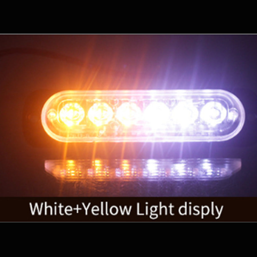 10 Pcs Amber Recovery Strobe 6 LED Lights Orange Grill Breakdown Flashing Beacon-4