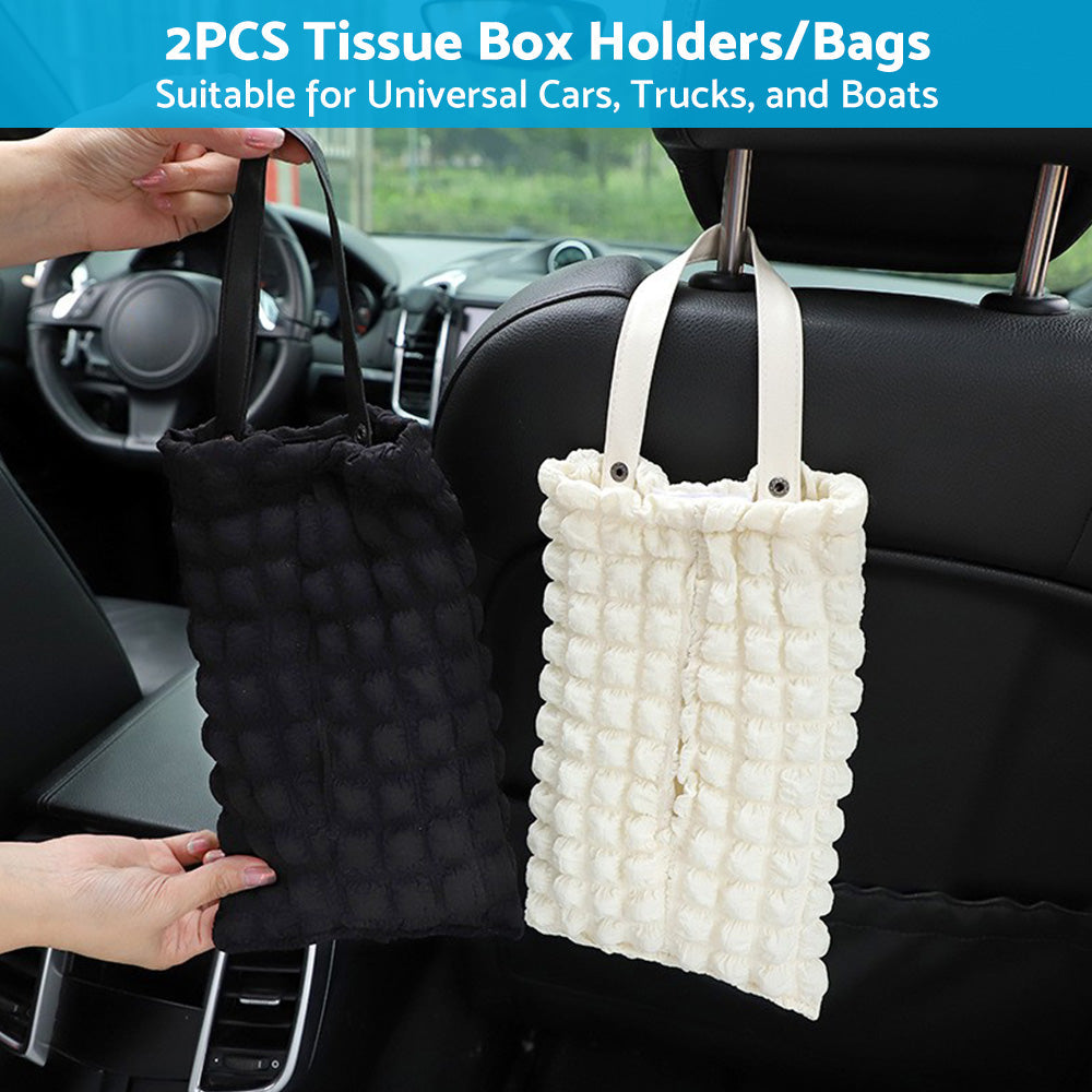 2PCS Hanging Tissue Holder Box Car Back Seat Travel Napkin Holder Paper Holder-3
