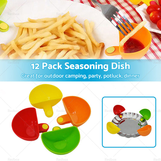 12 Pack Plastic Dip Clip Bowl Plate Holder Plate Clip Holders Dish Chip-1