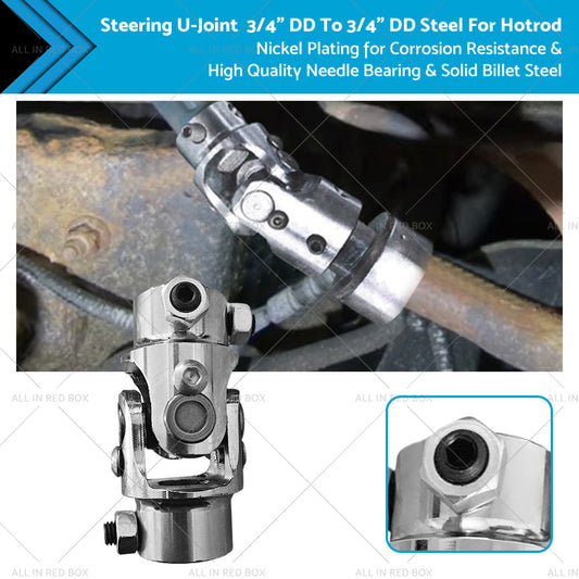 Steering Universal Uni U-Joint 3 or 4 inch  Dd To 3 or 4 inch  Dd Double D Steel For Hotrod AU-0