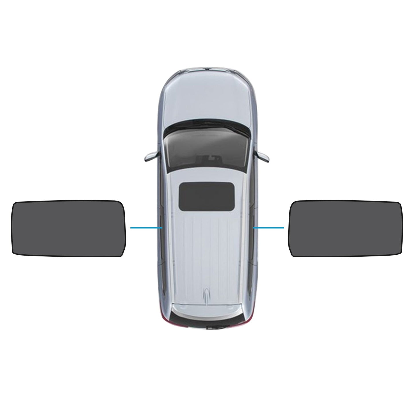 2x Rear Port Window Magnetic Mesh Sunshades Suitable for Kia Carnival YP Series-0