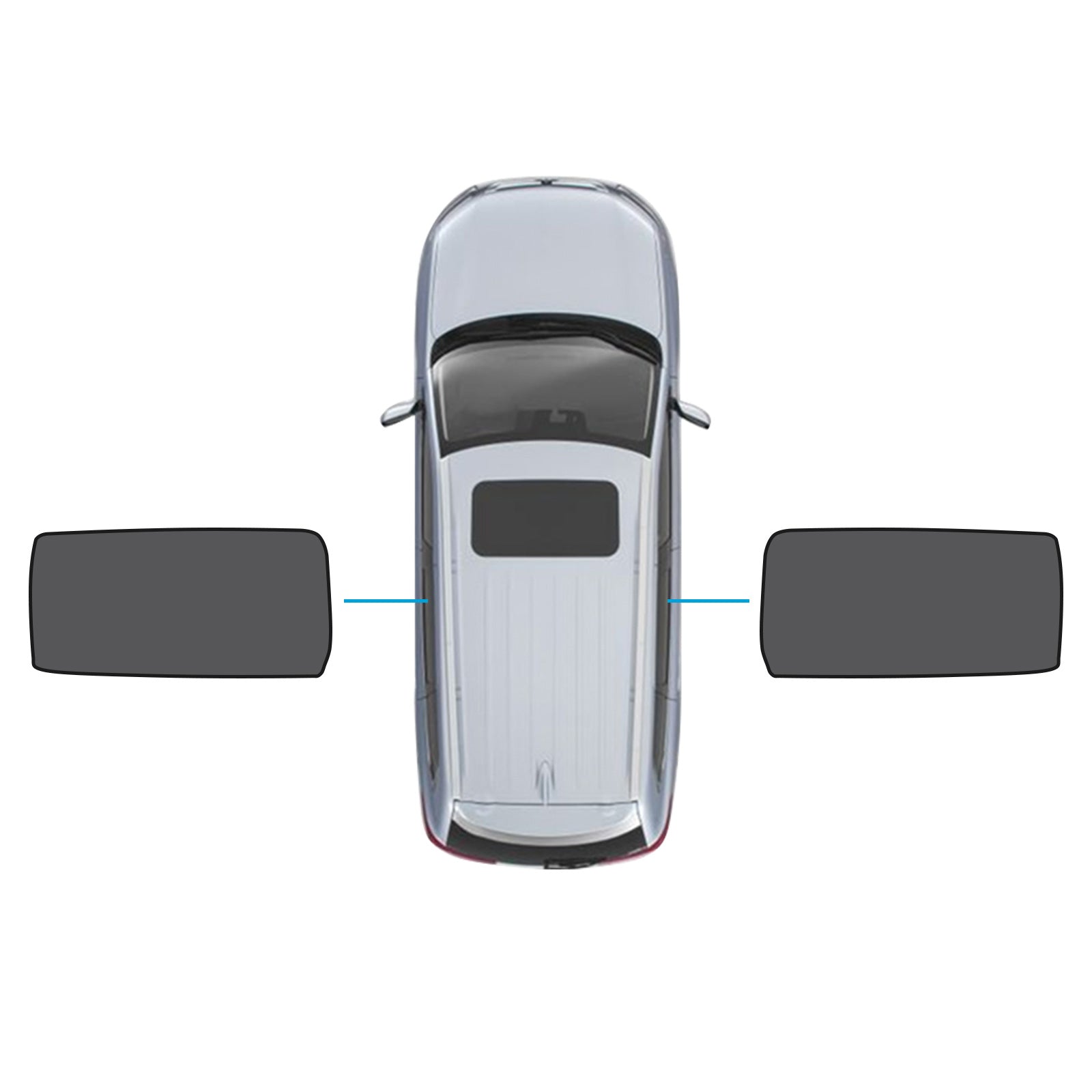 2x Rear Port Window Magnetic Mesh Sunshades Suitable for Kia Carnival YP Series-0