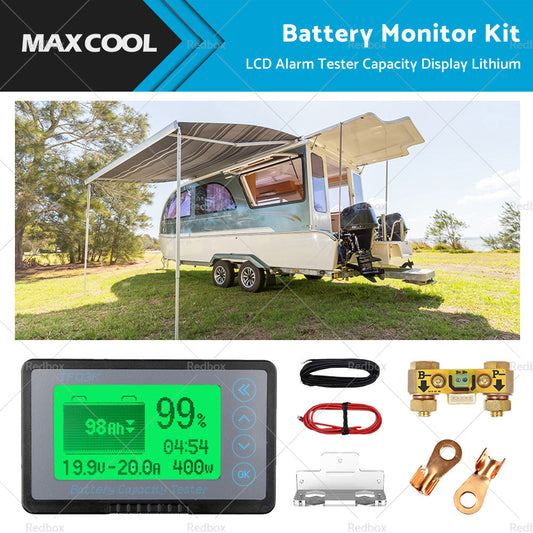 350A MAX 500A LCD Alarm Tester Capacity Display Lithium Battery Monitor Caravan-0