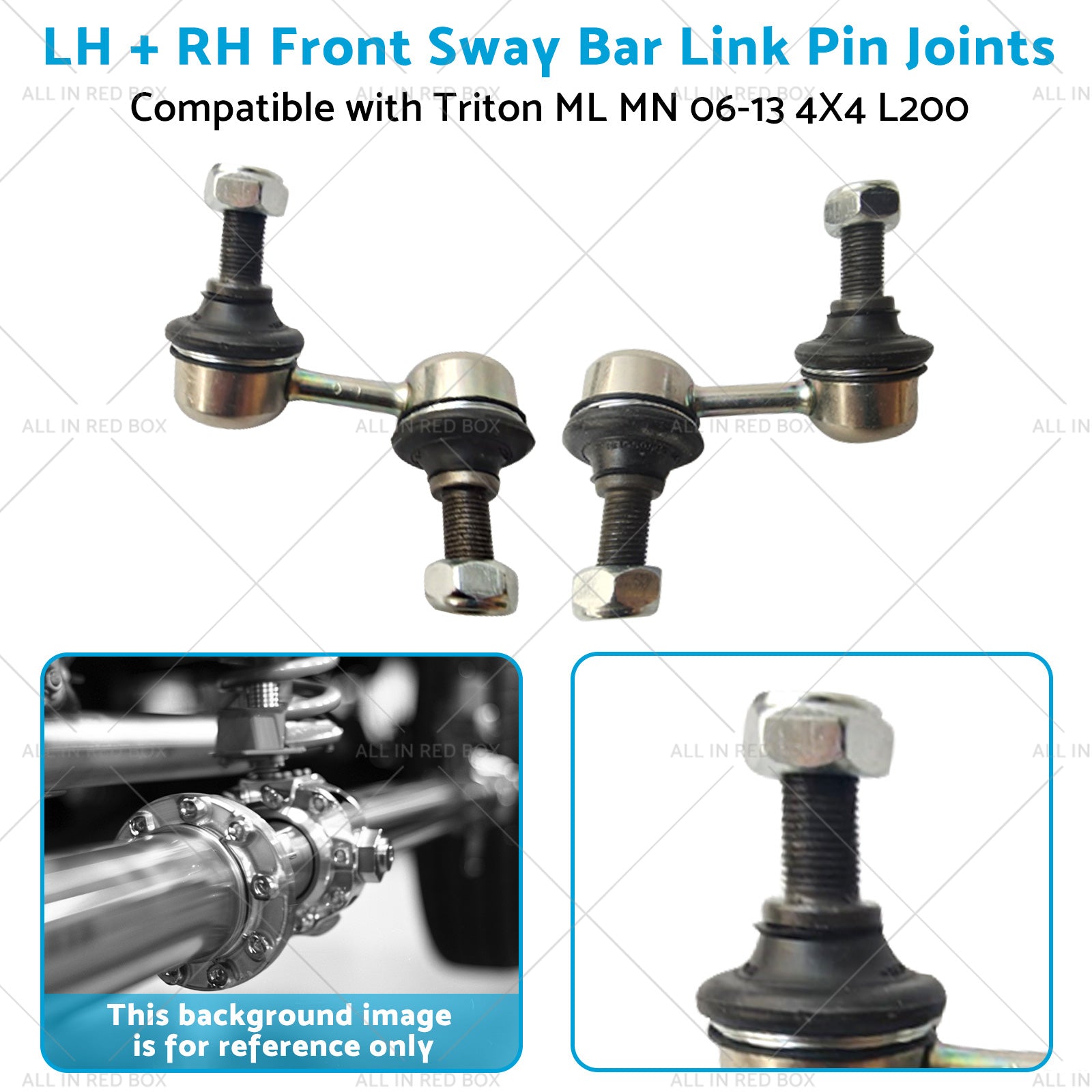 LH  RH Front Sway Bar Link Pin Joints Suitable for MN Triton ML 06-13 4X4 L200-3