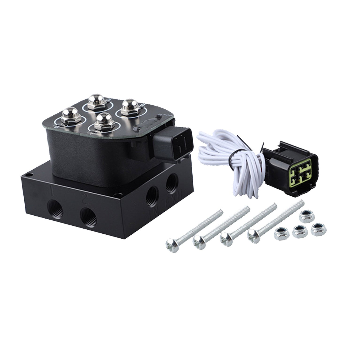 Manifold Valve Block 12V 1/4"NPT Suitable For Air Suspension System Universal Suspension-0