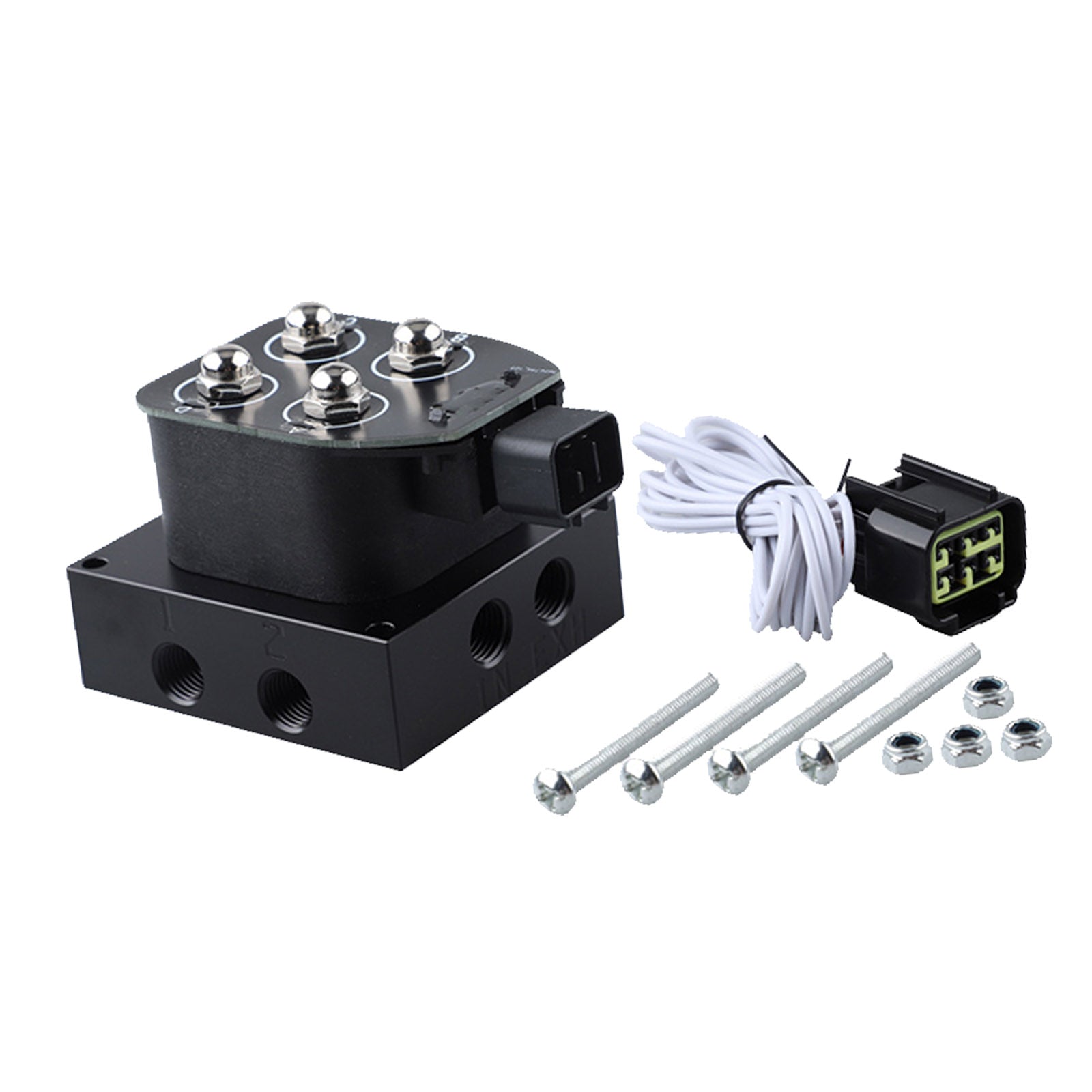 Manifold Valve Block 12V 1/4"NPT Suitable For Air Suspension System Universal Suspension-0