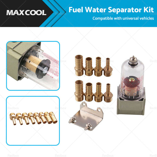 Universal Fuel Water Separator Kit Pre Filter In Line Fuel Filter 6 8 10 12mm-0