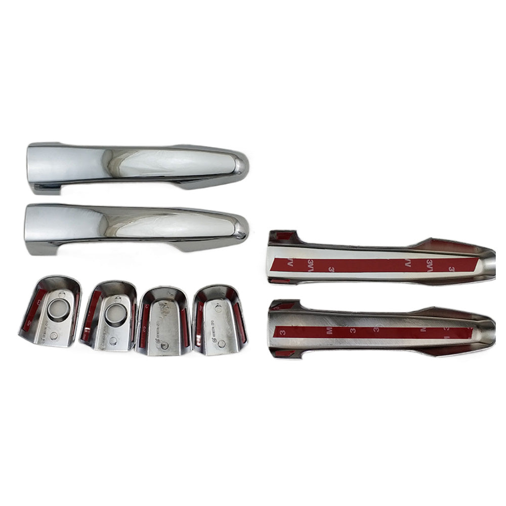 4x Chrome Door Handle Covers Suitable For Mitsubishi Triton MN ML 2006-2014-3