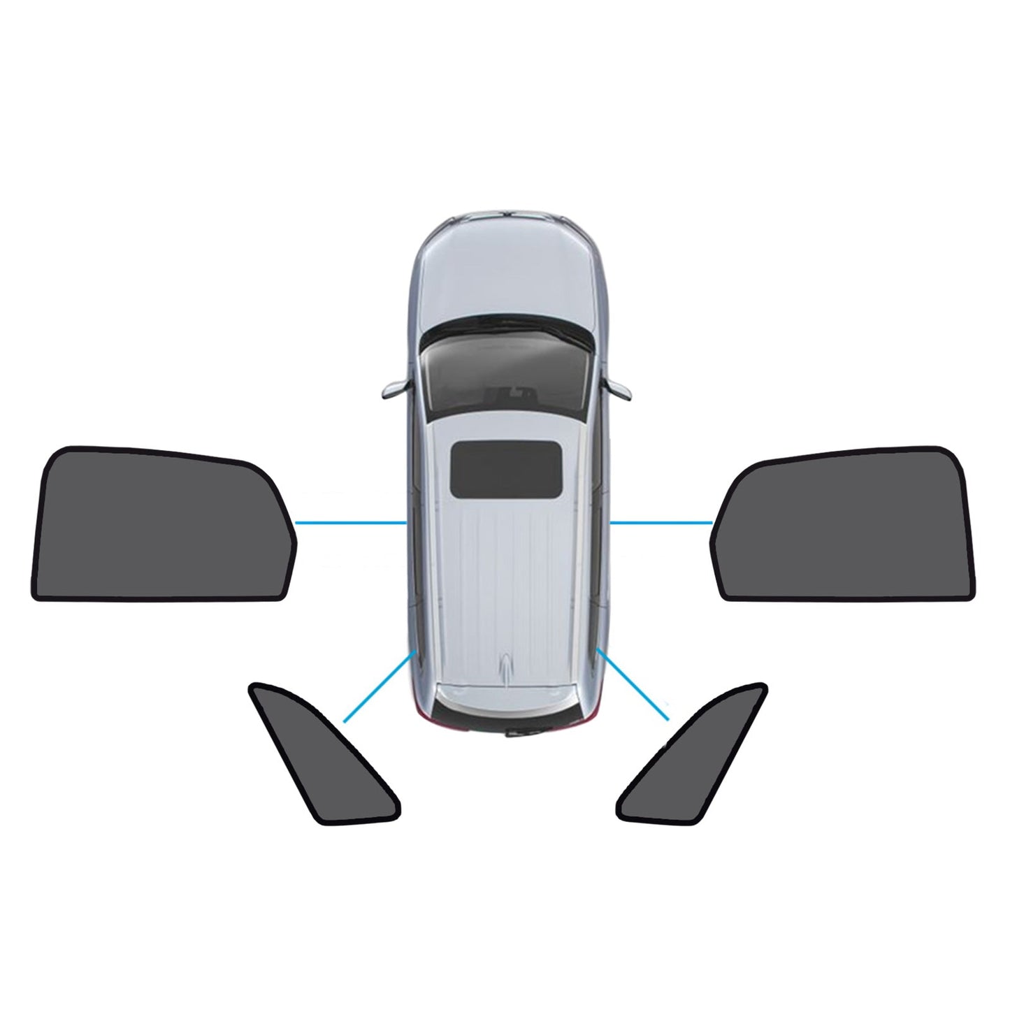 Magnetic Mesh Sun Blind Shades Suitable for Audi Q3 RS Q3 2019-2025-6