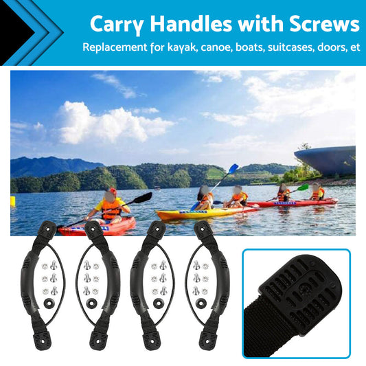 4x Carry Handles with Screws For Kayak Canoe Boat Side Mount Carry Replacement-0