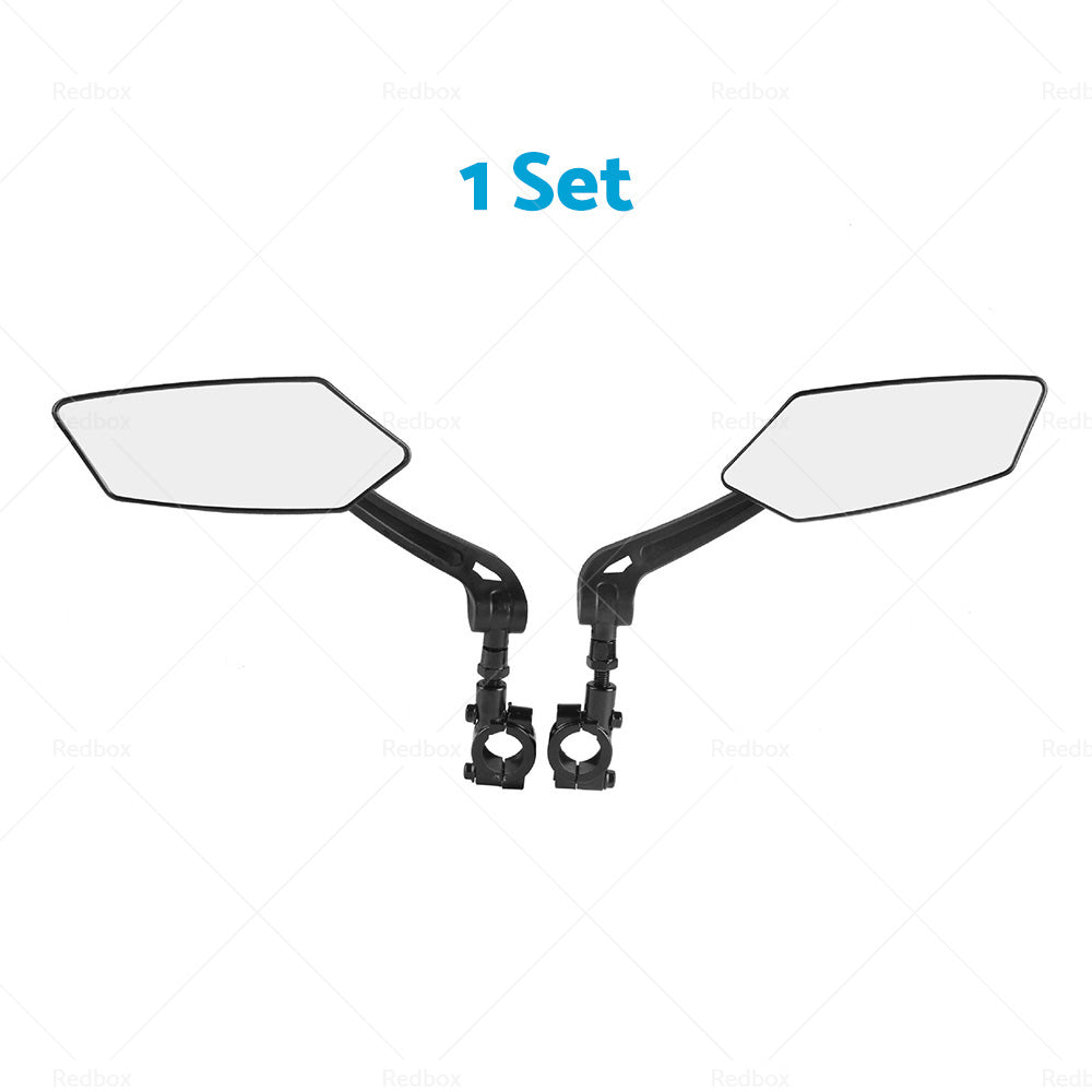 Bicycle Bike Cycle Handlebar Rear View Mirrors Rearview Rectangle Back Mirror-2