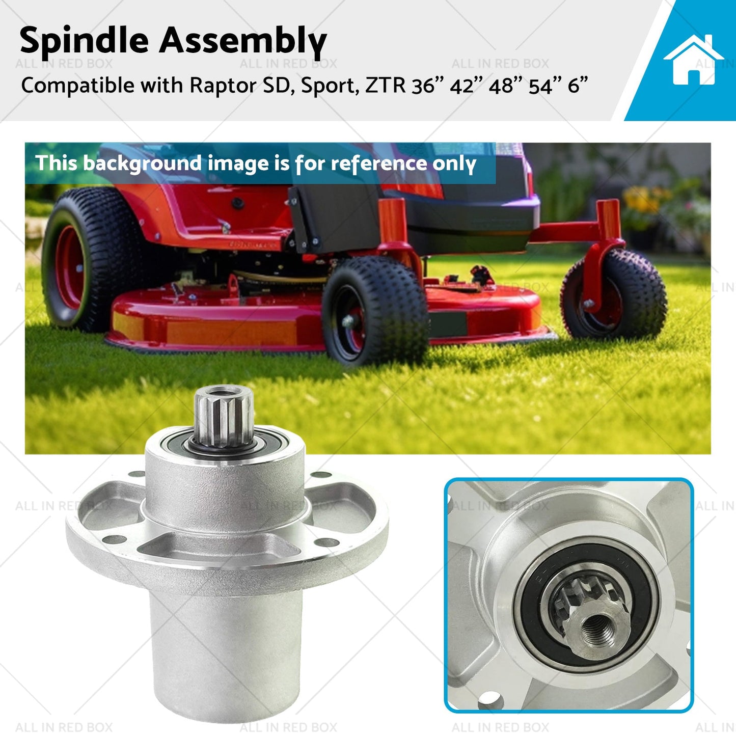 Blade Spindle Assembly Suitable for Raptor SD, Sport, ZTR 36'' 42'' 48'' 54''-0