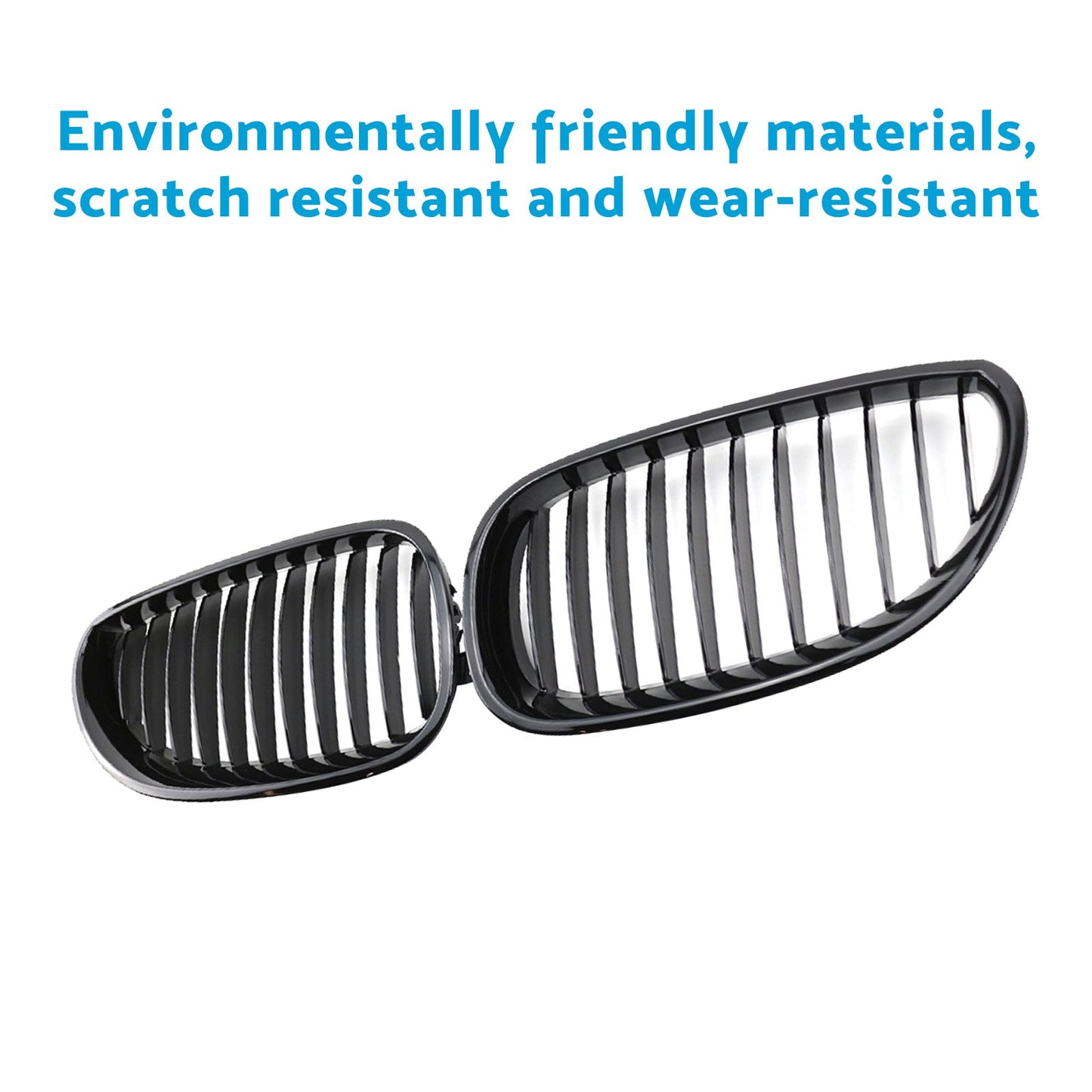 Gloss Black Front Grille Grill Suitable For BMW E60 E61 5 Series 2003-2010-2