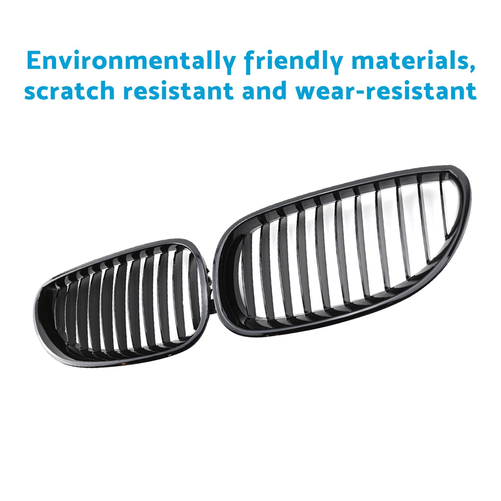 Gloss Black Front Grille Grill Suitable For BMW E60 E61 5 Series 2003-2010-2