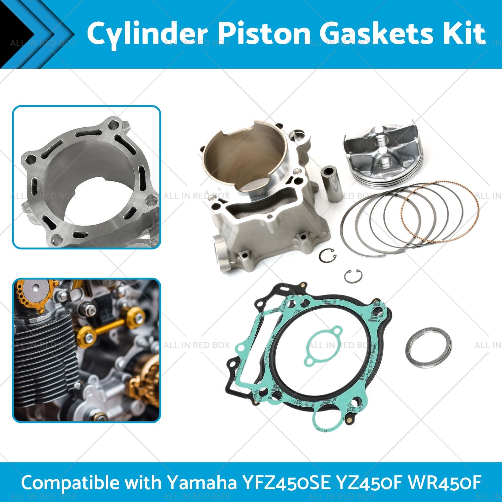 2S2-11631-20 95mm STD Cylinder Piston Kit for Yamaha YFZ450 04-09 YFZ450SE-1