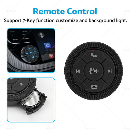 Universal 7 Keys Car Wireless Steering Wheel Remote Control Knob Auto Accessory-1