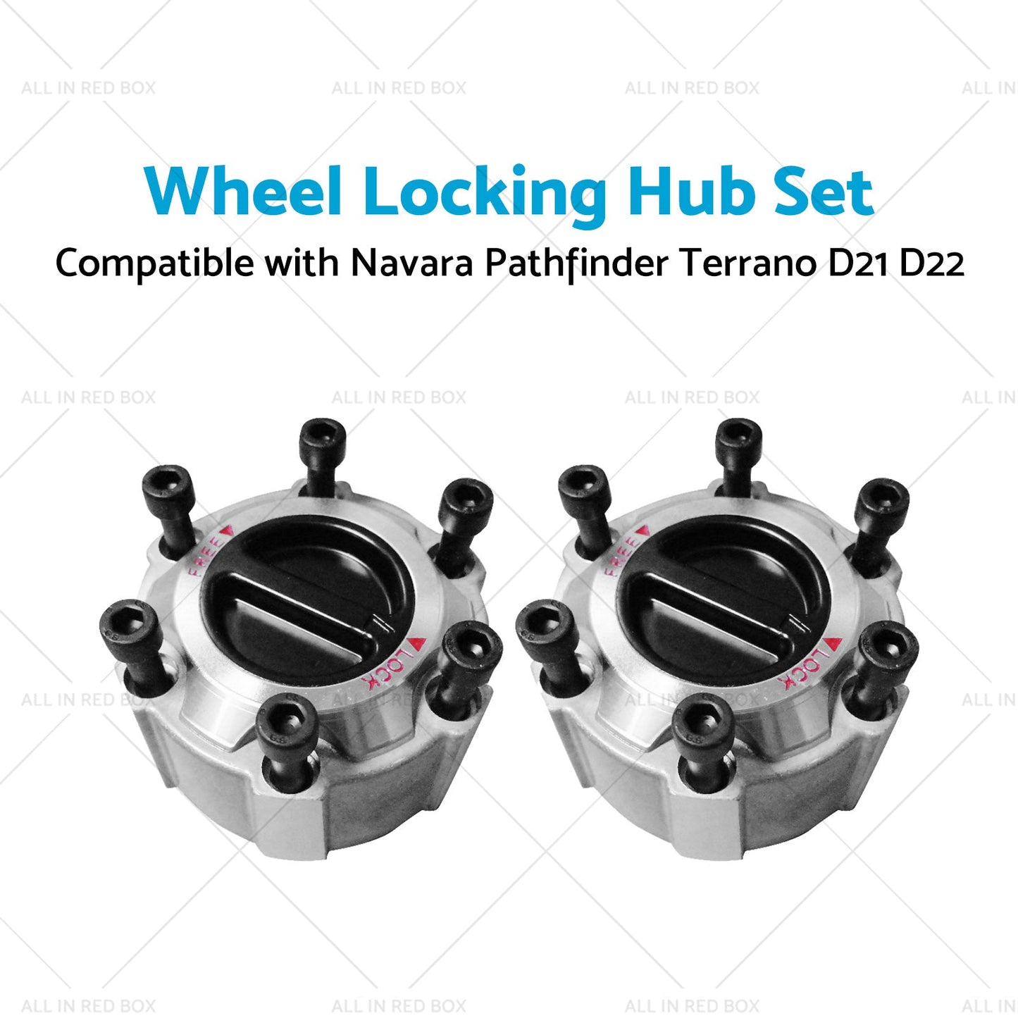 Wheel Locking Hub Set Suitable for 90-16 Navara Pathfinder Terrano D21 D22-3