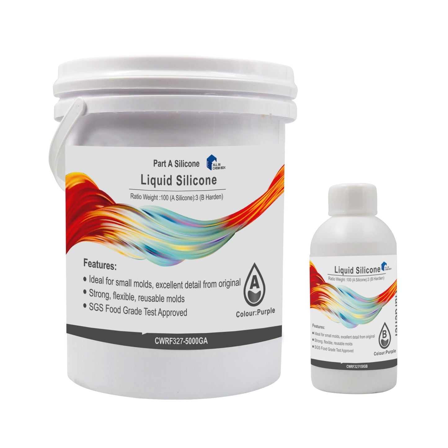 SH25 Liquid Silicone Mold Rubber Mould Making Kit 100:3 Mix - 5Kg 10Kg White-5