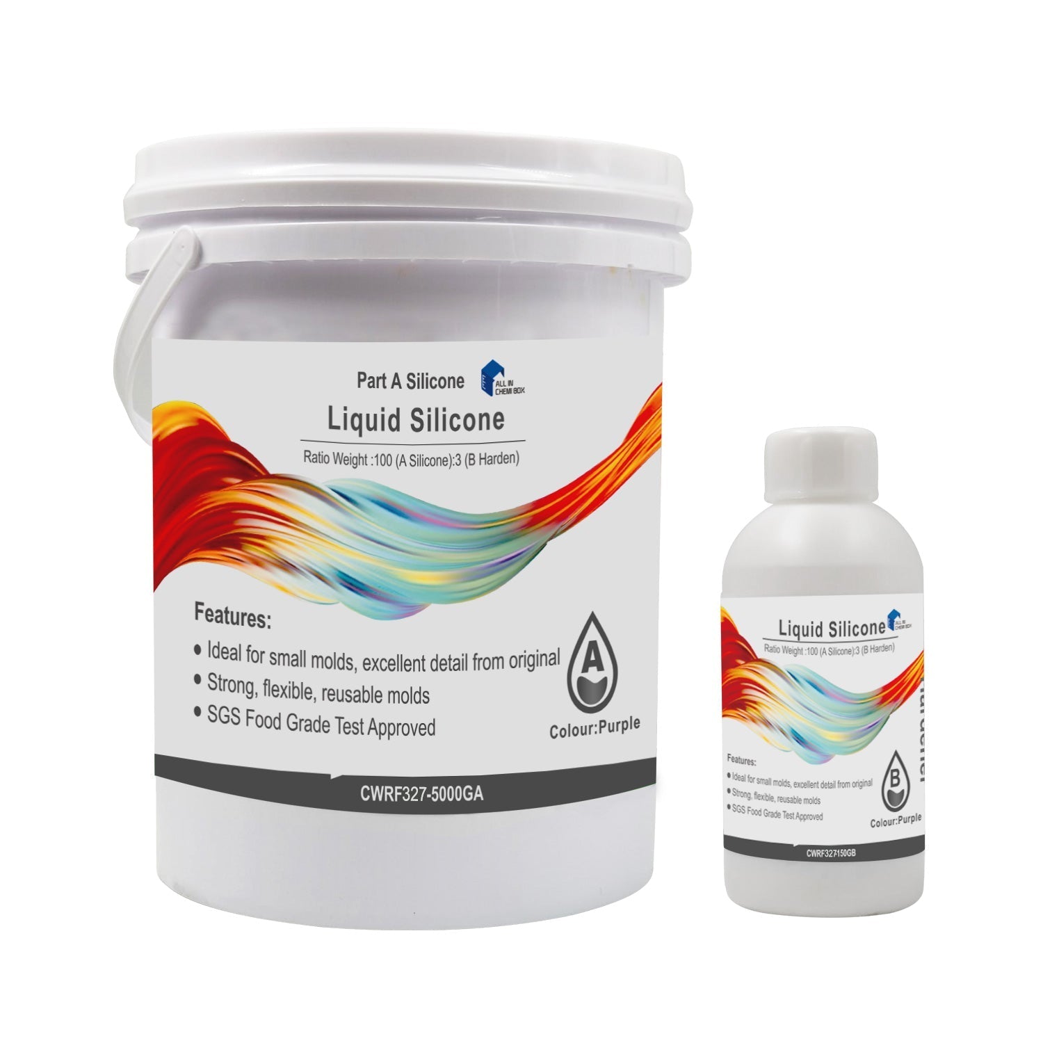 SH25 Liquid Silicone Mold Rubber Mould Making Kit 100:3 Mix - 5Kg 10Kg White-5