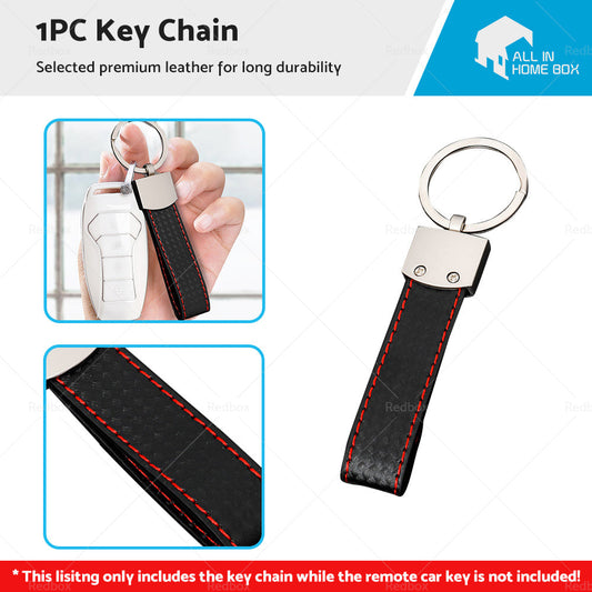 1 Piece Black Key Ring Keychain Keyring Metal  PU Leather Key Chain Universal-0
