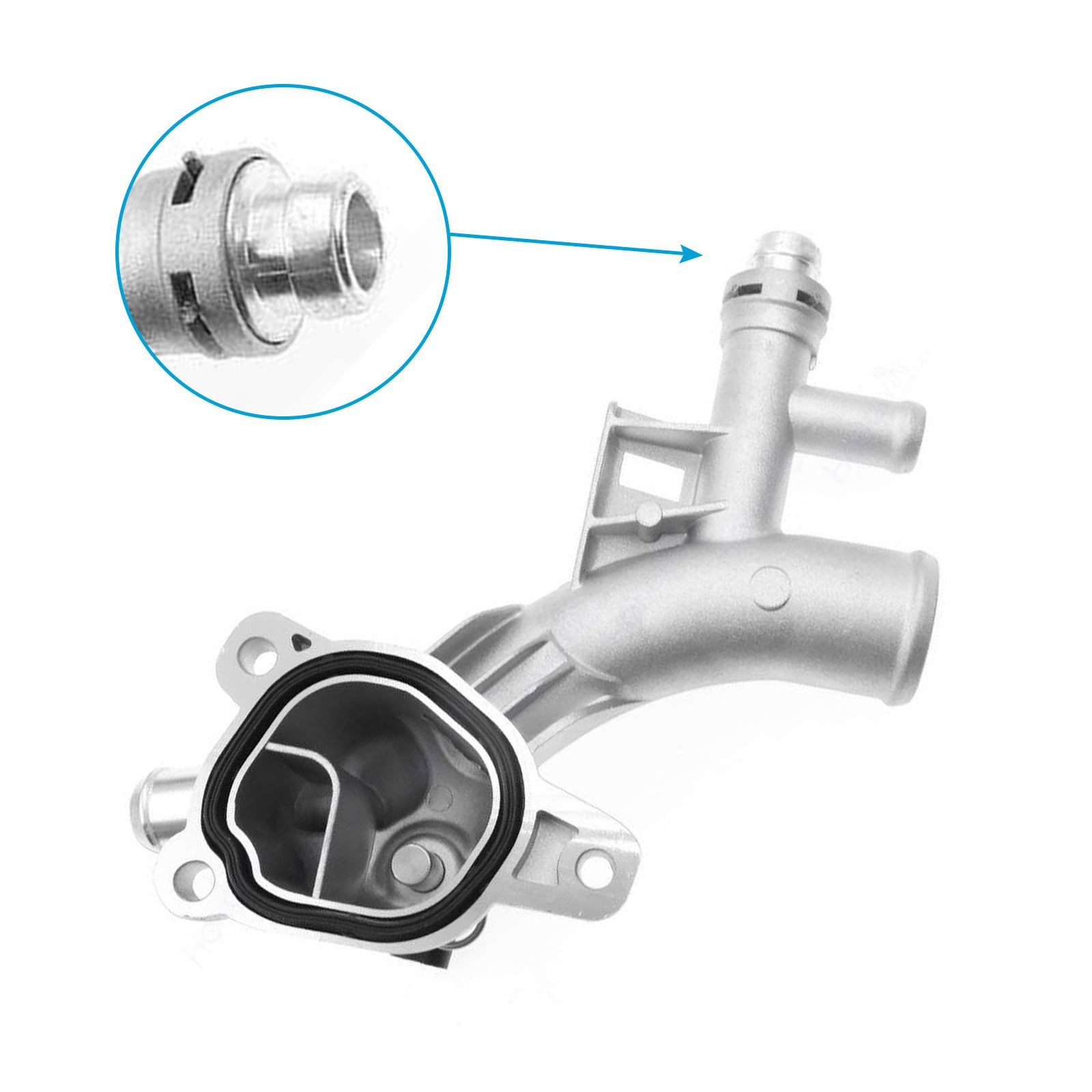 Water Outlet Thermostat Housing Aluminum Suitable for Chevy Cruze 1. 4L 11-18-3